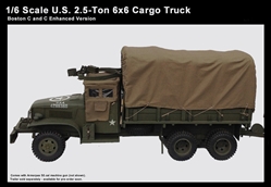 Enhanced 1/6 scale metal collectible of World War II-era 2.5-ton US Army Truck Deuce and a Half.