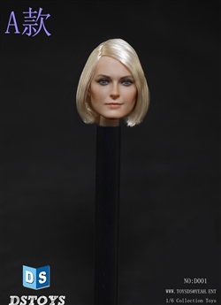 Female Head with Short Hair - Blonde - DS Toys 1/6 Scale