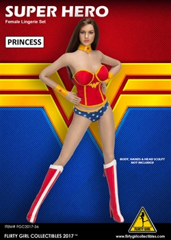 Princess Superhero Cosplay Set - Flirty Girl 1/6 Scale Accessory Set
