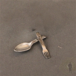 1/6 WWI German Metal Fork and Spoon Set, Loose