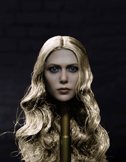 Female Character Head - Long Wavy Blonde Hair - 1/6 Scale