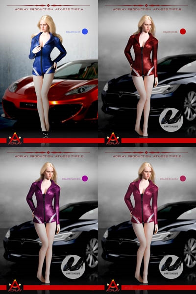 Racing Girl Outfit - Four Color Options - AC Play 1/6 Scale Accessory