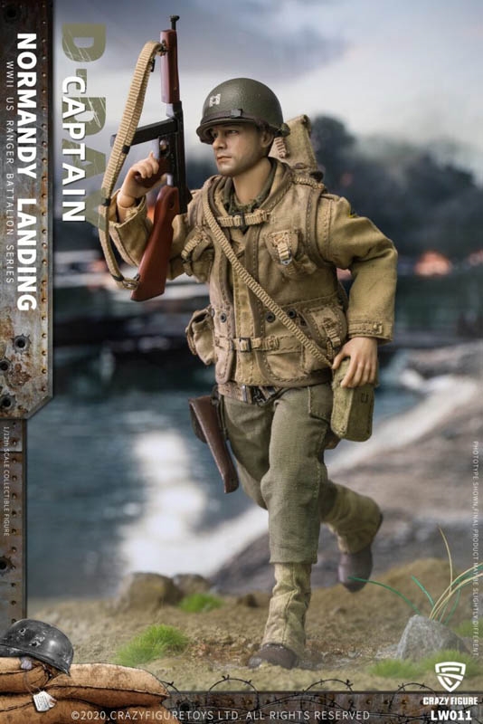 Captain - US Army On D-Day - World War II - Crazy Figure 1/12 Scale Figure
