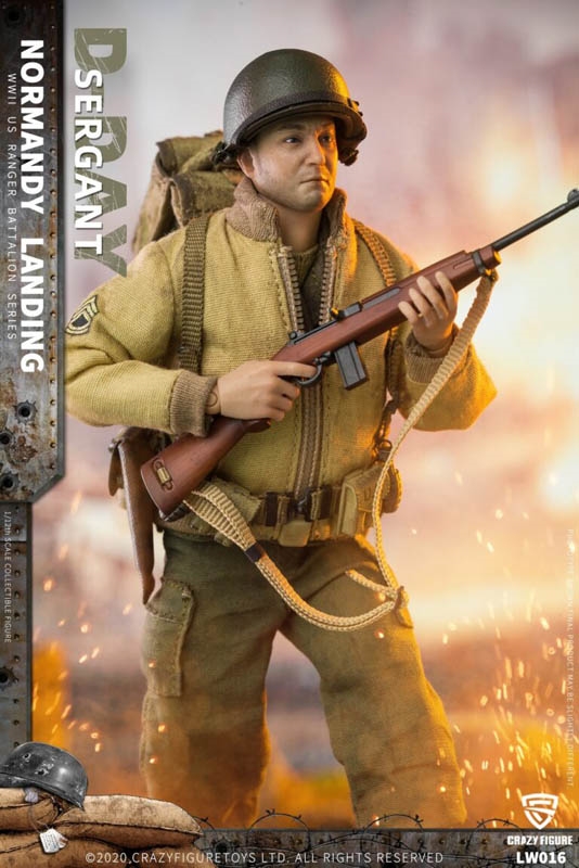 Sergeant - US Army On D-Day - World War II - Crazy Figure 1/12 Scale Figure