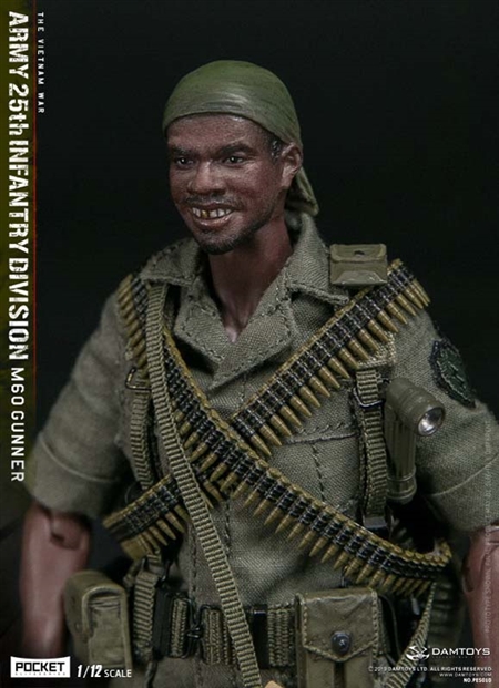 ARMY 25th Infantry Division M60 Gunner - DAM Toys 1/12 Scale Figure