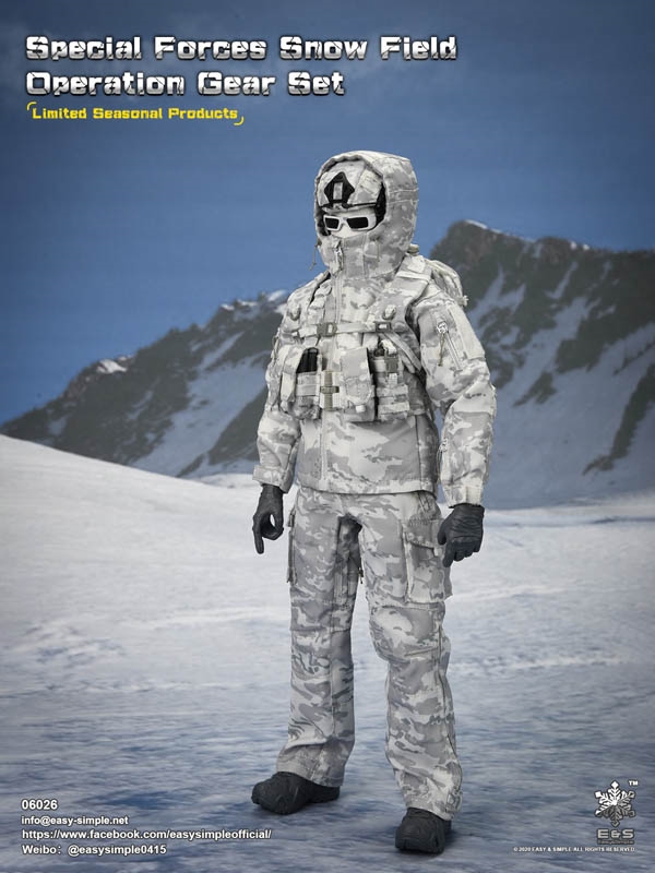 Special Forces Snow Field Operation Gear Set - Easy Simple 1/6 Scale Accessory Set