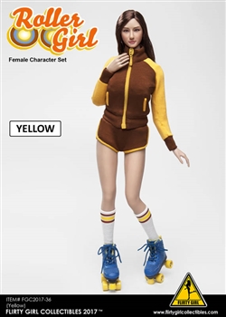 Roller Girl Female Character Set - Yellow Version - Flirty Girl 1/6 Scale Accessory Set
