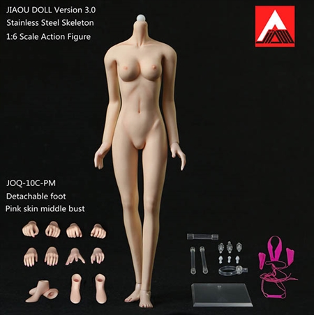 Female Body 3.0 - Metal Core, Detachable Feet - Natural Skin - Jiaou Doll 1/6 Scale Figure