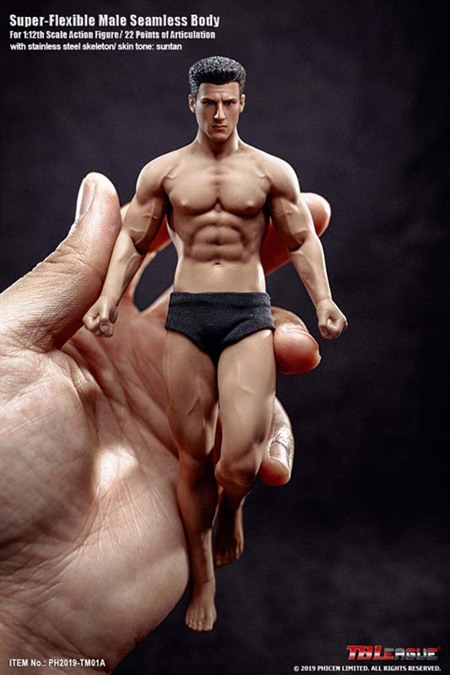 Super-flexible Male Seamless Body - Version 01A - 1/12 Scale Figure - TB League