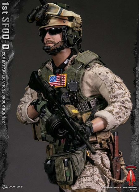 1st SFOD-D Combat Applications Group Gunner - DAM Toys 1/6 Scale Figure