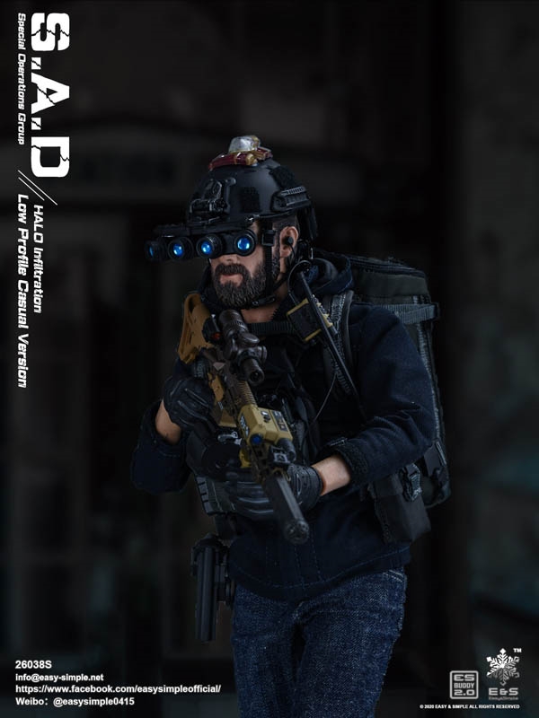 S.A.D Special Operation Group Casual Version HALO Infiltration - Easy and Simple 1/6 Scale Figure