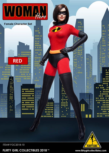 Woman Hero Costume Set - Red Version - Flirty Girl 1/6 Scale Accessory Set