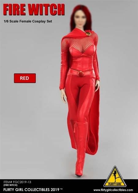 Cosplay Clothing Set (Version 2.0) - Red Version - Flirty Girl 1/6 Scale Accessory