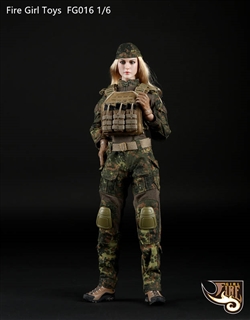 Tactical Female Gunner in Green - Fire Girl 1/6 Scale Accessory Set