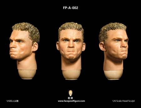 Male Head Sculpt with Expression A1 - Facepool - 1/6 Scale