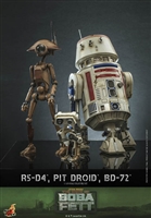R5-D4 and Pit Droid and BD-72-  Star Wars: The Book of Boba Fett - Hot Toys TMS086 1/6 Scale Figure