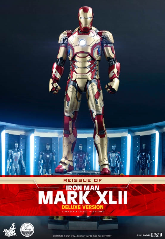Iron Man Mark XLII Deluxe - Iron Man 3 - Hot Toys QS 008 Quarter Scale