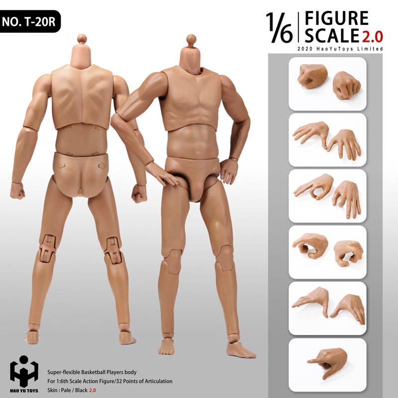 2.0 Super Sportsman's Body - Caucasian - HY Toys 1/6 Scale Body