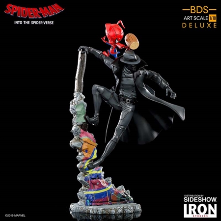 Noir and Spider-Ham - Spider-Man: Into The SpiderVerse - Battle Diorama Series - Iron Studios Art Scale 1/10 Statue