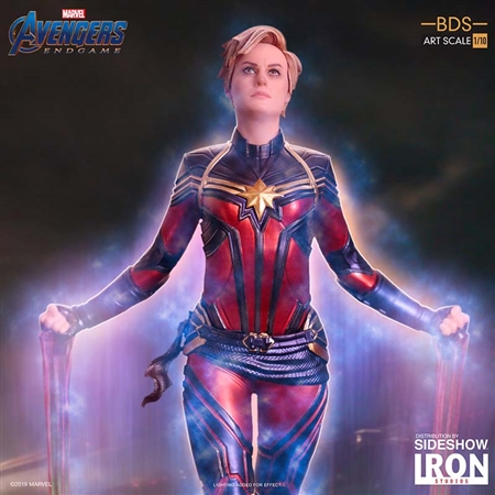 Captain Marvel Statue - Avengers: Endgame - Battle Diorama Series Art Statue - Iron Studios 1/10 Scale