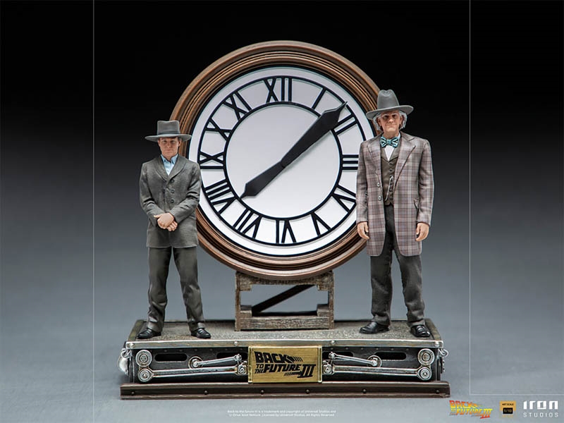 Marty and Doc at the Clock Deluxe - Iron Studios BDS Scale 1:10 Scale Statue