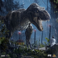 T-Rex and Donald Gennaro - Jurassic Park - Iron Studios Art Scale 1:20 Statue