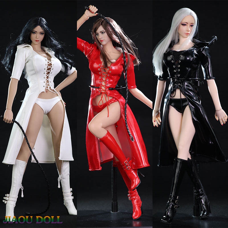 Hood Leather Trench Coat - Three Versions - Jiaou Doll 1/6 Scale Accessory Set