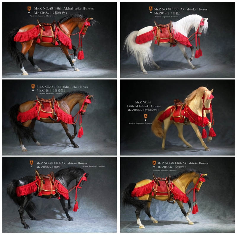 Horse - Six Versions - With Saddle - Mr. Z 1/6 Scale Animal Model