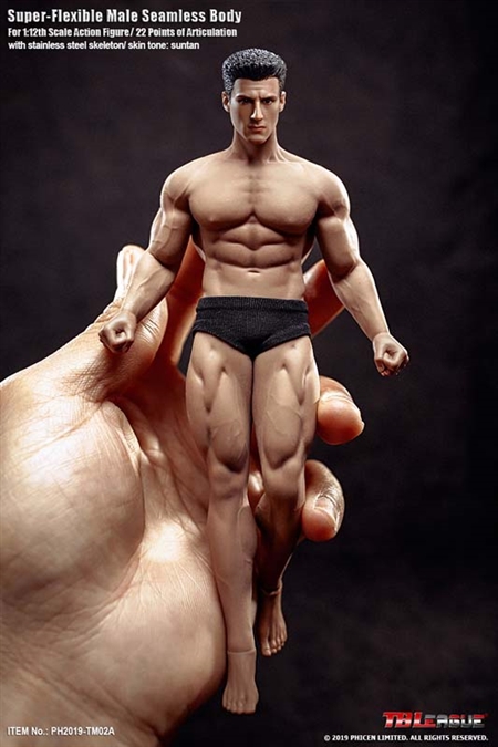 Super-flexible Male Seamless Body - Version 02A - 1/12 Scale Figure - TB League