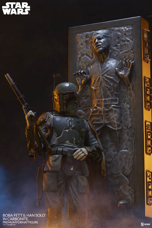 Boba Fett and Han Solo in Carbonite - Sideshow Premium Format Figure