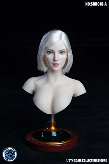 Headsculpt - Female with Silver Hair - SuperDuck 1/6 Scale Accessory