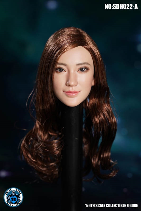 Asian Headsculpt - Long Curly Hair - Superduck 1/6 Scale Figure