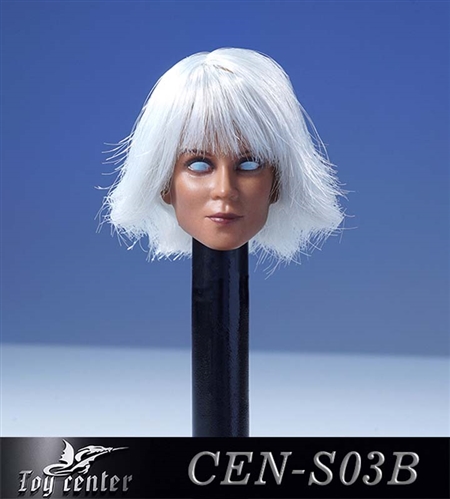Female Head with White Hair and White Eyes - Toys Center 1/6 Scale Figure