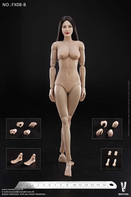 Asian Beauty Head Sculpture + VC 3.0 Female Body Set - Three Options - Very Cool 1/6 Scale