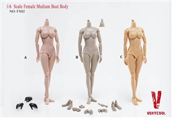 Female Medium Bust Body – Version A Pale - Very Cool 1/6 Body