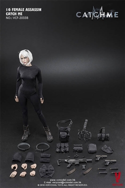 Female Assassin "Catch Me" - Scarred Expression Version B - Very Cool 1/6 Scale Figure