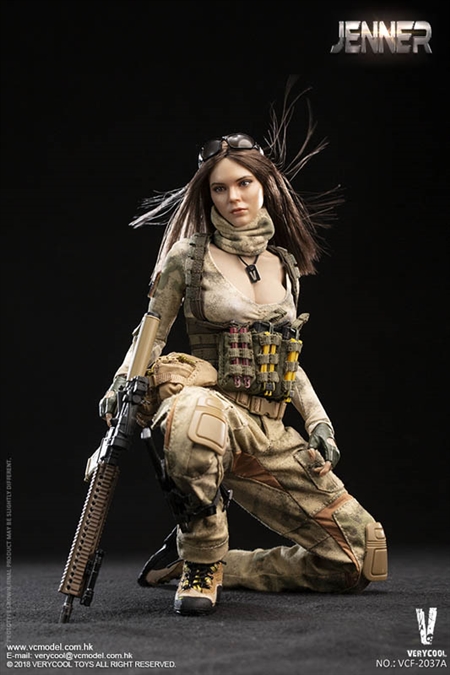A-TACS FG Double Women Soldier - Version A - Very Cool 1/6 Scale Figure