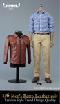 Men's Leather Jacket Set - Vor Toys 1/6 Scale Accessory