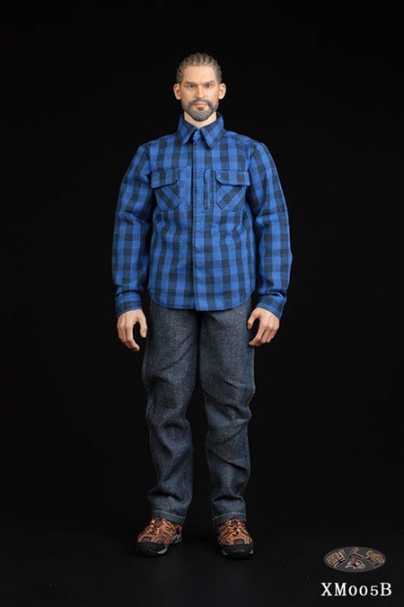 Plaid Shirt and Jeans Set - Blue Version - XRF 1/6 Scale Accessory Set