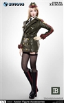 Female Army Uniform in Green - ZY Toys 1/6 Scale Accessories Set