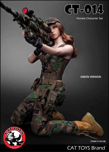 Military Female Accessory Set in Green - CAT Toys 1/6 Scale Accessory