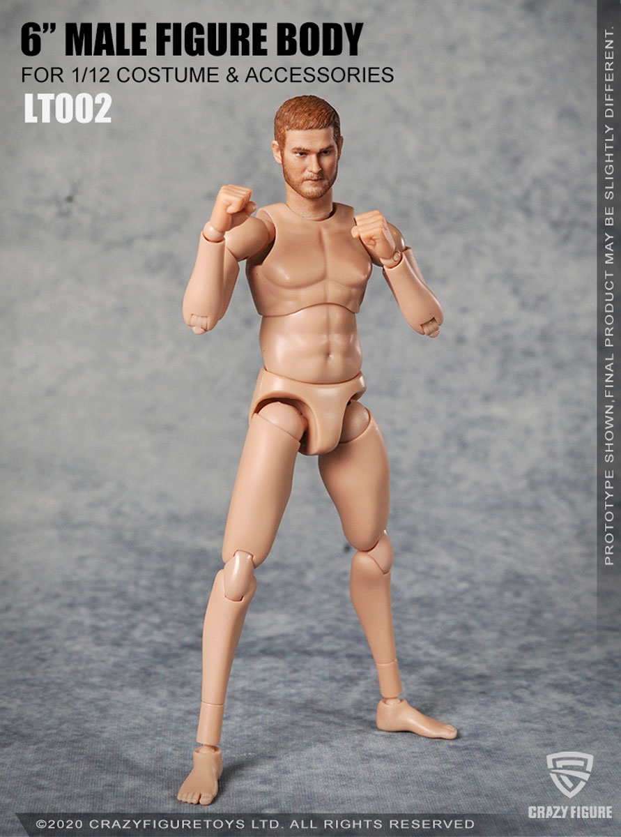 Multi Joint Movable Male Body Without Neck - Crazy Figure - 1:12 Scale  Figure