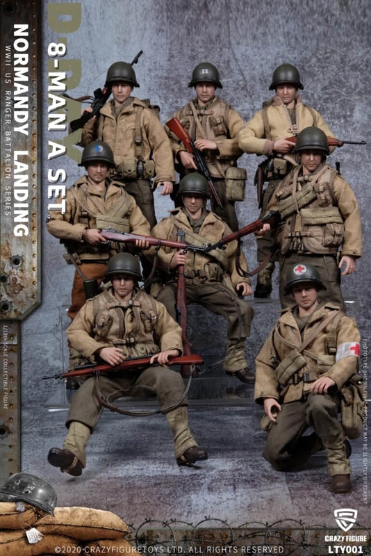 US Army On D-Day Set Deluxe Edition - World War II - Crazy Figure 1/12 Scale Figure Set
