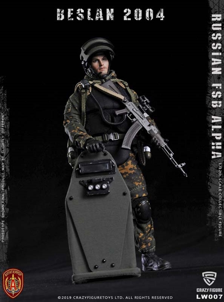Russian Alpha Special Forces Heavy Shield Hand - Crazy Figure 1/12 Scale Figure