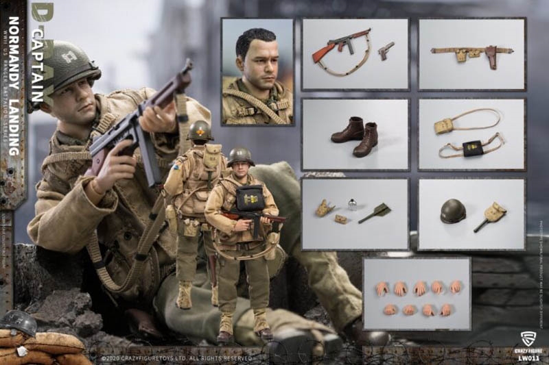 Captain - US Army On D-Day - World War II - Crazy Figure 1/12