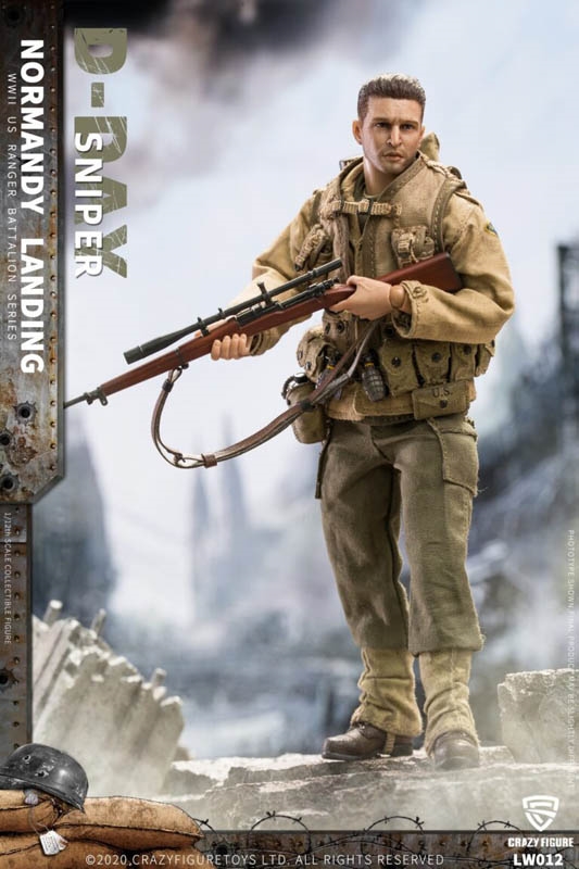 Sniper - US Army On D-Day - World War II - Crazy Figure 1/12 Scale Figure