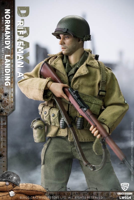 Rifleman A - US Army On D-Day - World War II - Crazy Figure 1/12 Scale Figure