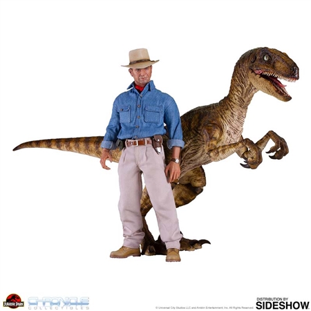 Dr. Alan Grant and Velociraptor - Jurassic Park - Chronicle Collectibles 1/6 Scale Figure