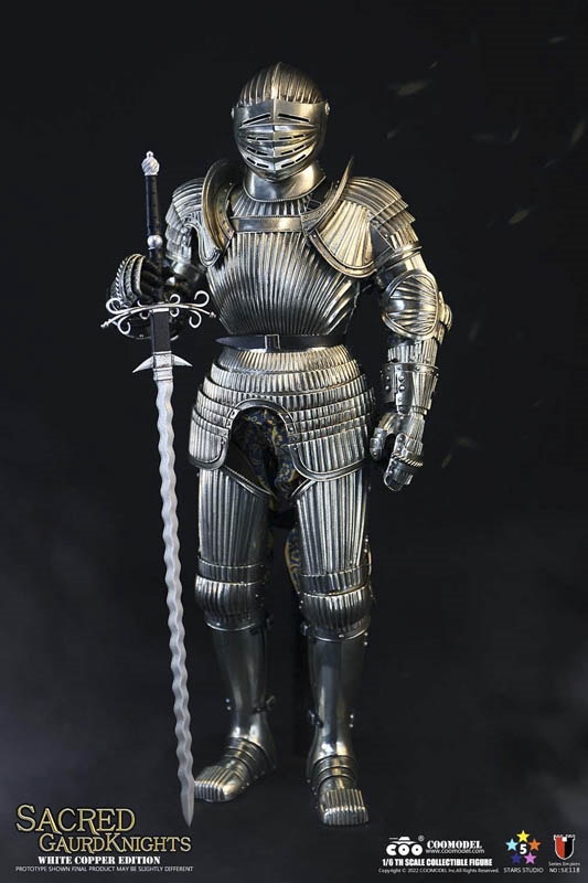 Sacred Guard Knight - White Copper Version -  Series of Empires - COO Model 1/6 Scale Figure