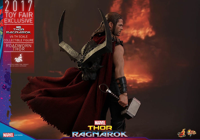 Action Figure Roadworn Thor: Thor Ragnarok (Escala 1/6) MMS416